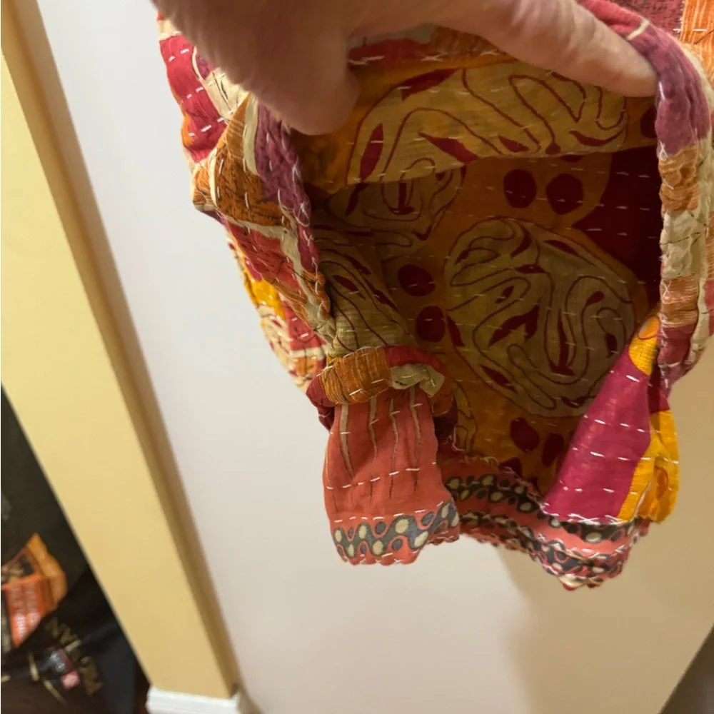 Colorful Patchwork Kantha Quilt - Picture 3 of 6